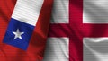 England and Chile Realistic Flag Ã¢â¬â Fabric Texture Illustration Royalty Free Stock Photo